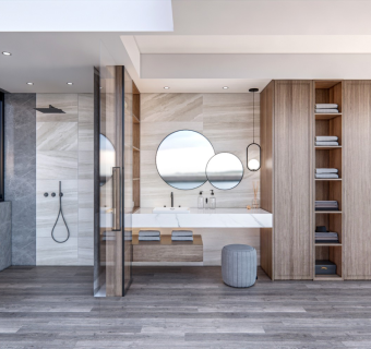 现代卫生间 卫浴用品 喷淋 花洒 台盆 马桶 洗手台 洗浴间 镜子